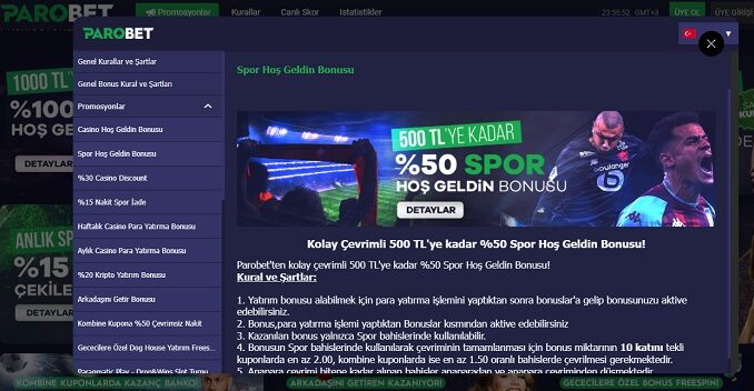 Parobet Spor Hoş Geldin Bonusu