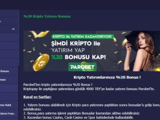 Parobet Kripto Para Yatırım Bonusu