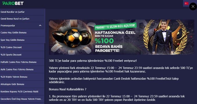 Parobet Bugüne Özel Freebet