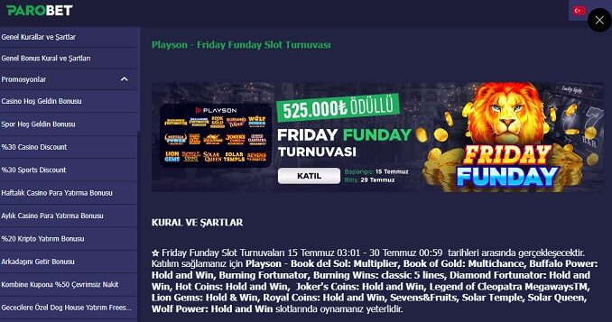 Parobet Friday Funday Turnuvası