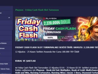 Parobet Friday Cash Flash Slot Turnuvası