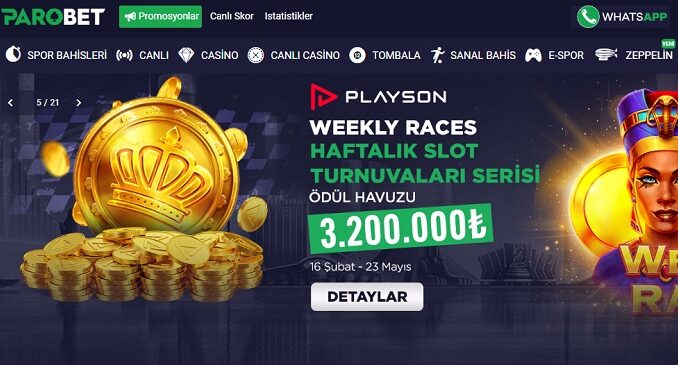 Parobet Haftalık Slot Turnuvası