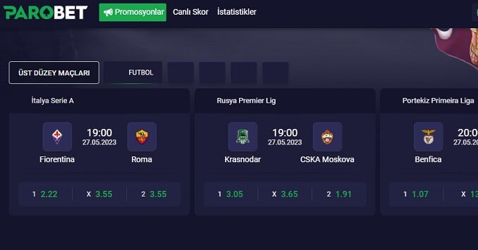 Parobet Fiorentina Roma Maçı