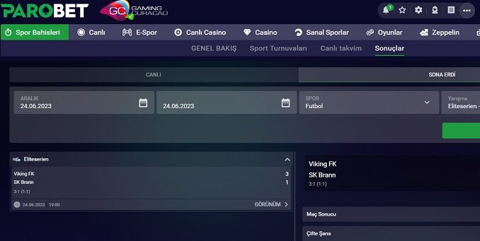 Parobet Viking FK SK Brann Maçı