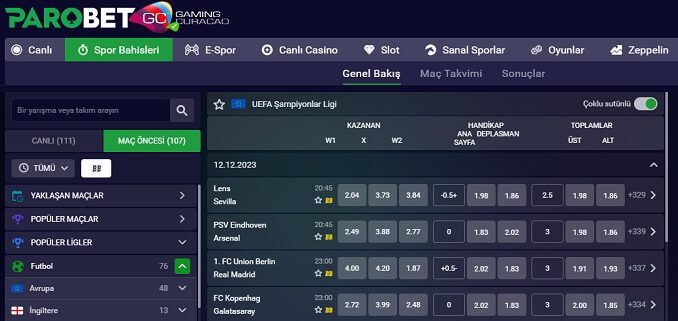 Parobet Bet Builder Kullanımı